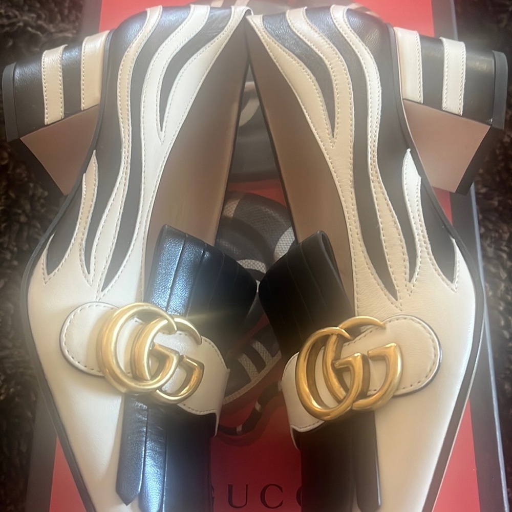 Gucci pumps Zebra Malaga Kid black and white - BNIB